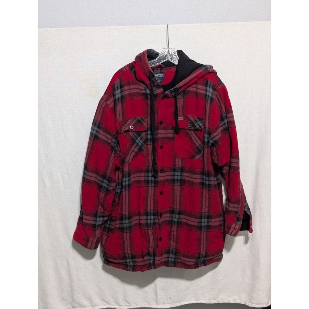 Smith's Workwear Flannel Fleece Hooded Coat Men's Size XL